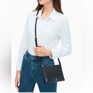 Kate Spade New York Lola Glitter Small Crossbody Bag Black